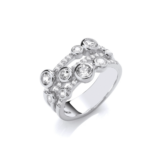 Silver all bubbled up ring Ring Cavendish French   