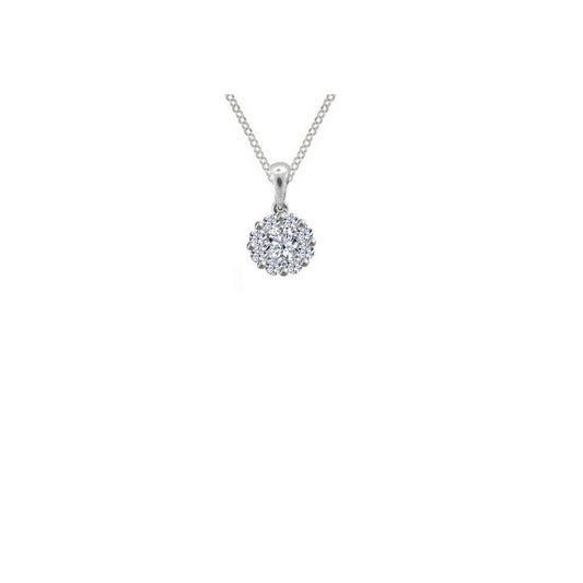 Silver and cubic zirconia cluster pendant Pendant Amore   