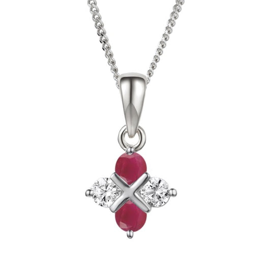 Scarlet Serenity Ruby Necklace Necklaces Amore   