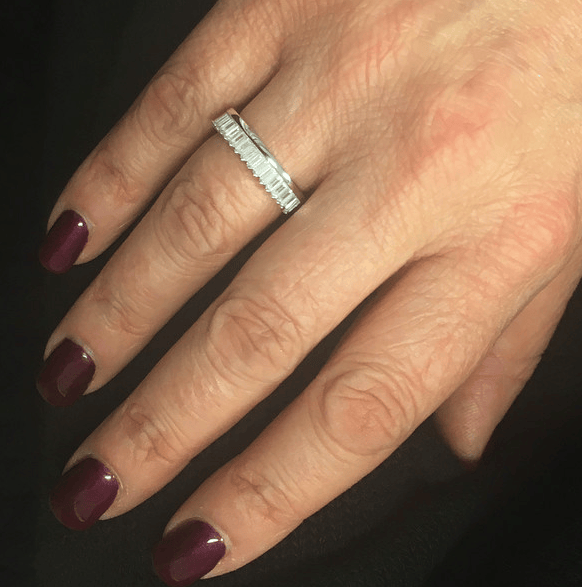 Baguette Cut Cubic Zirconia Silver Ring Ring Cavendish French