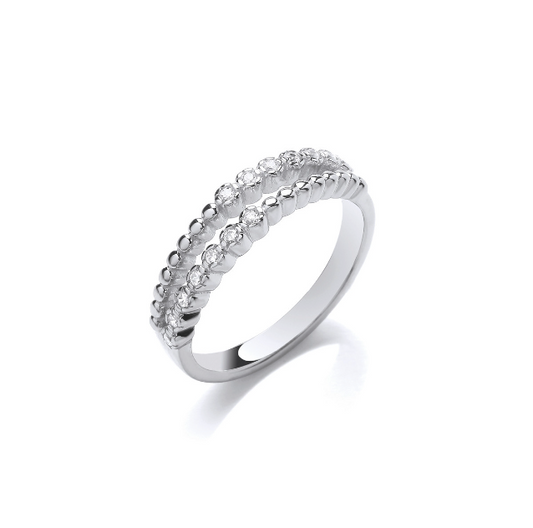 Silver beads of sparkle ring Ring Cavendish French   