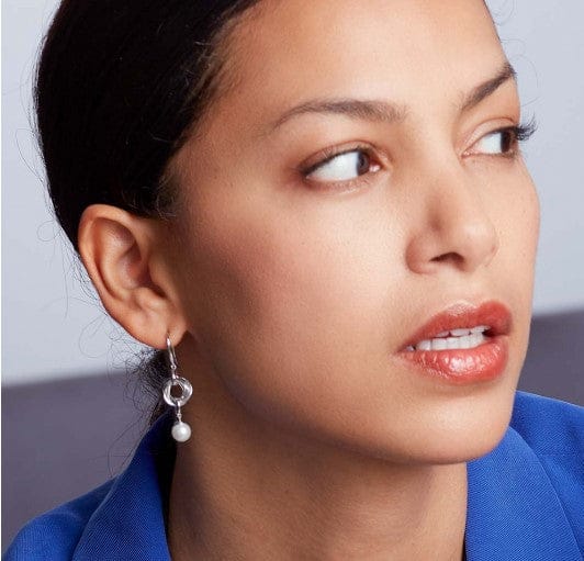 Bevel Trilogy Pearl Drop Earrings Earrings Kit Heath