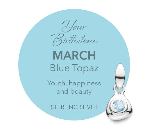 March Birthstone Blue Topaz Tag Necklace Pendant Kit Heath   