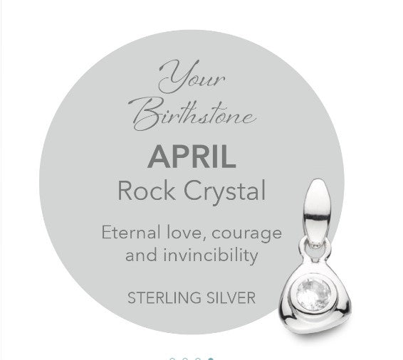 Coast April Birthstone Rock Crystal Tag Necklace Pendant Kit Heath   