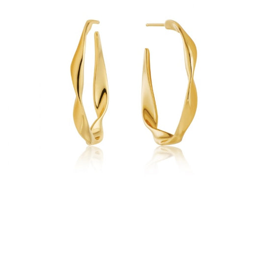 Ania Haie Gold twist hoop earrings Earrings Ania Haie   