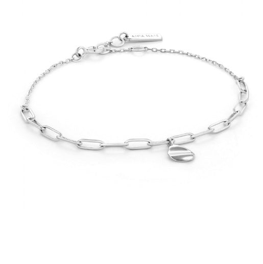 Silver crush drop disc bracelet Bracelet Ania Haie   