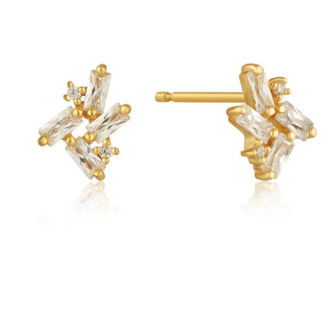 Ania Haie Gold and CZ cluster stud earrings Earrings Ania Haie   