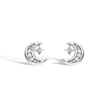 Revival Céleste Small Crescent Moon Stud Earrings Earrings Kit Heath   