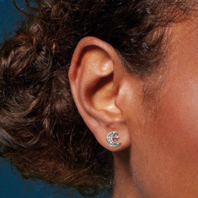 Revival Céleste Small Crescent Moon Stud Earrings Earrings Kit Heath   