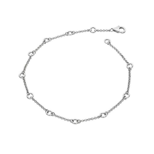 Silver mini Circles anklet Anklet Lucy Q   