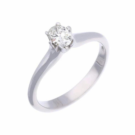 Platinum oval claw set 0.35ct diamond ring Ring Christopher Wharton   