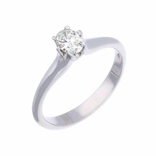 Platinum oval claw set 0.35ct natural diamond ring Ring Christopher Wharton   