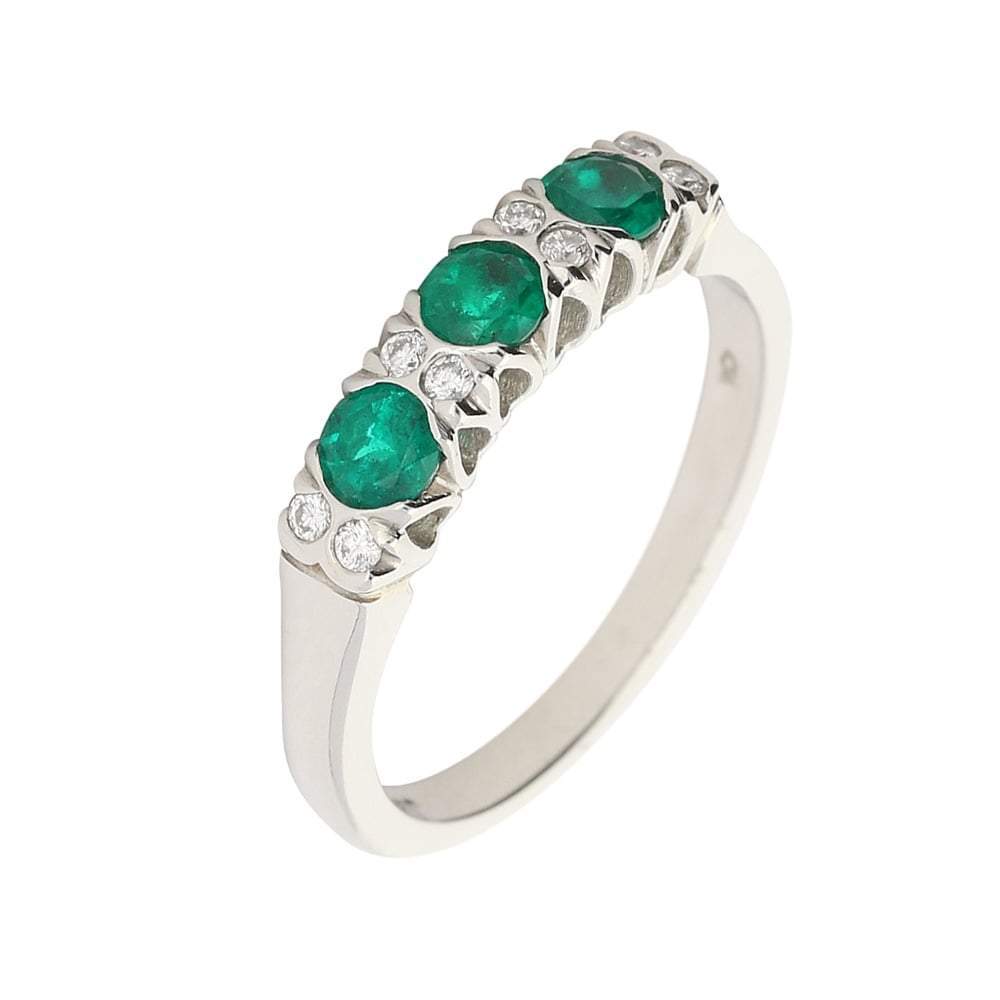 Platinum emerald & diamond ring. Ring Christopher Wharton   