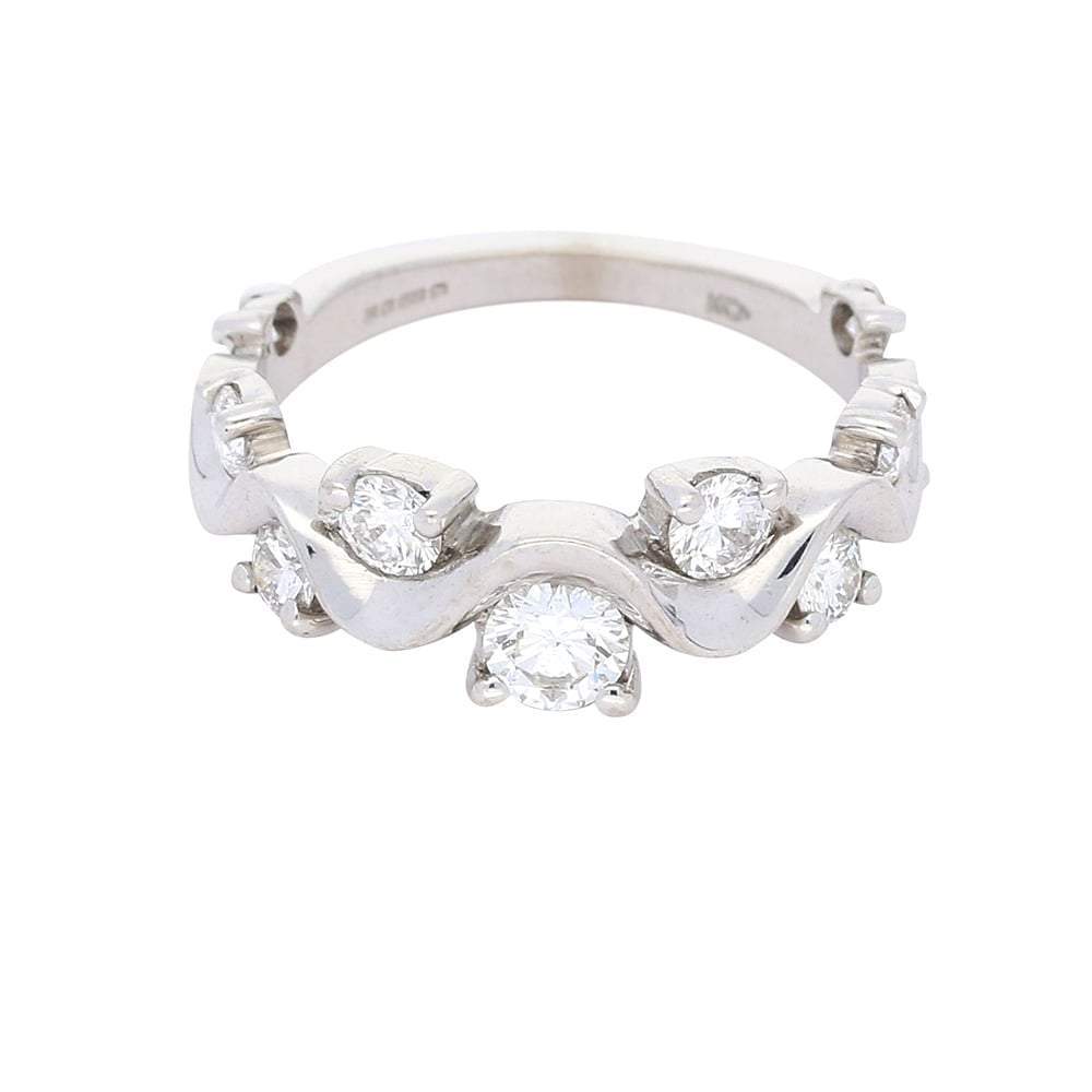 18ct White gold scattered 0.89ct diamond ring Ring Christopher Wharton   