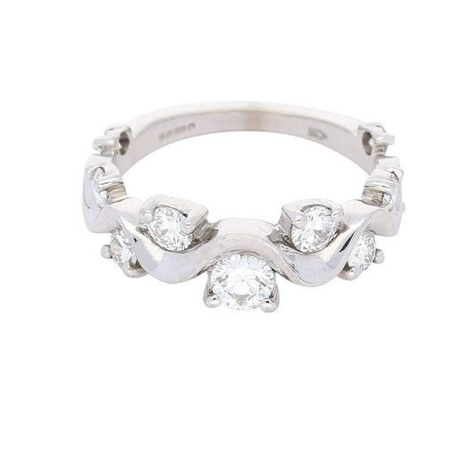 18ct White gold scattered 0.89ct natural diamond ring Ring Christopher Wharton   