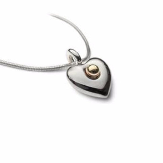 Silver gold bead heart pendant Pendant Church House   