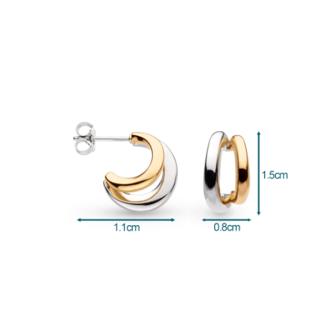 Cirque Link Golden Twin Hoop Earrings Earrings Kit Heath