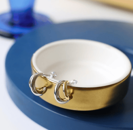 Cirque Link Golden Twin Hoop Earrings Earrings Kit Heath