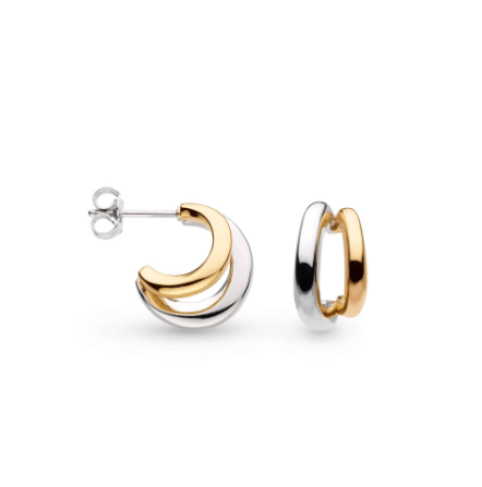 Cirque Link Golden Twin Hoop Earrings Earrings Kit Heath