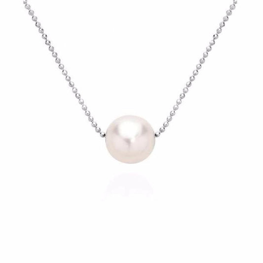 Claudia Bradby Silver white pearl pendant necklace Neckwear Claudia Bradby   