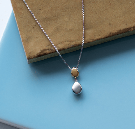 Coast Pebble Golden Necklace Necklace Kit Heath