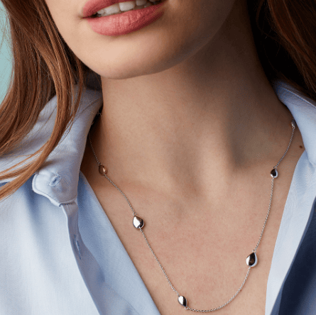 Coast Pebble Golden Station Necklace Necklace Kit Heath