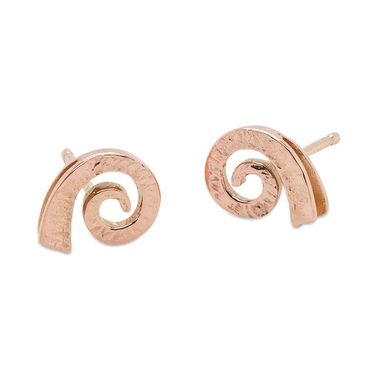 9ct rose gold small dreki stud earrings Earrings Collette Waudby   