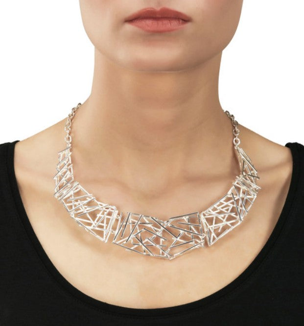 Silver Crossgate Necklace collar Cavendish French   