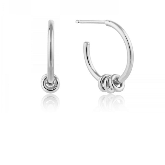 Ania Haie Silver modern hoop earrings Earrings Ania Haie   