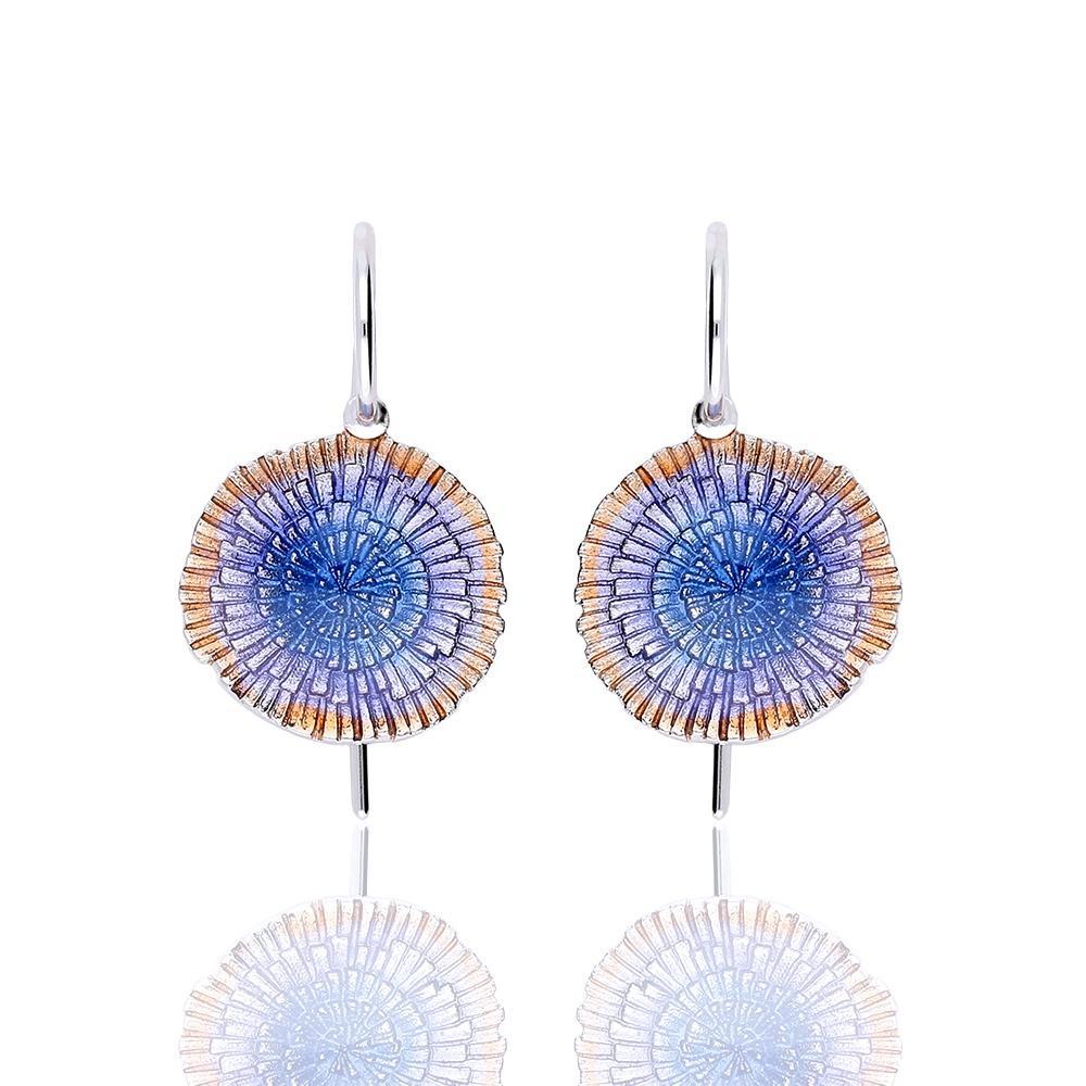 Daniel Vior Silver blue enamel Basia Solaris earrings Earrings Daniel Vior   