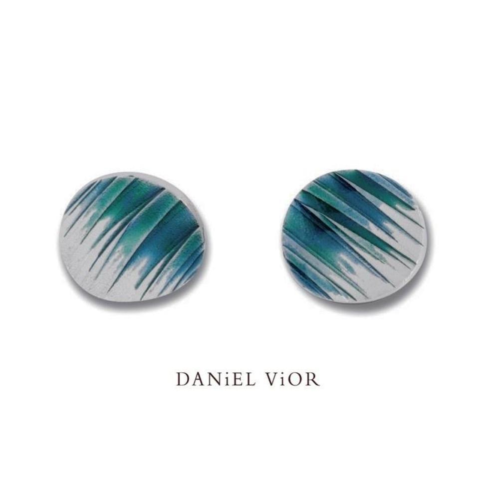 Daniel Vior Silver green enamel Hafo stud earrings Earrings Daniel Vior   