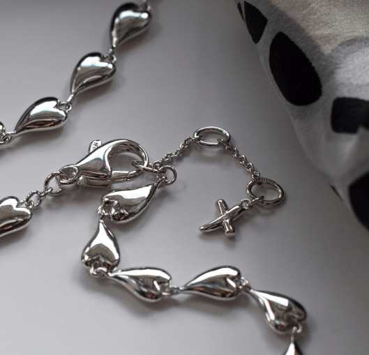 Desire Kiss Linking Hearts Collar Necklace Necklace Kit Heath