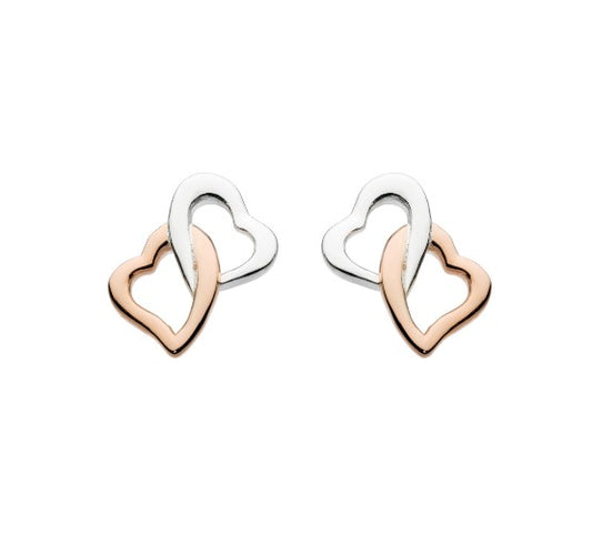 Interlinking Hearts Stud Earrings Earrings Rock Lobster Jewellery   
