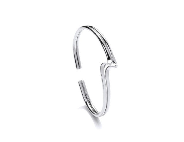 Silver Double Twist Bangle Bangles Cavendish French   