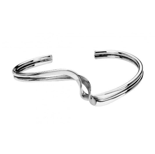 Silver Entwined Ribbon Cuff Bangle Bangles Cavendish French   