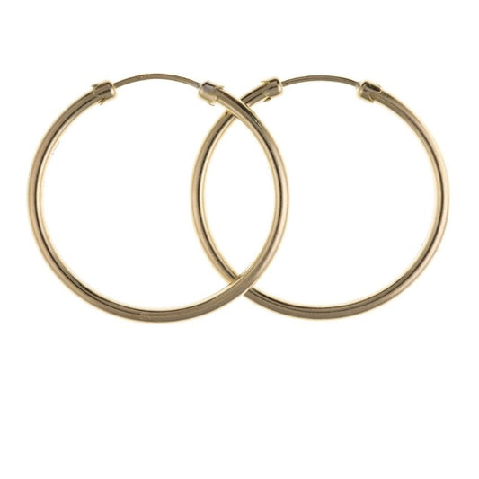 9ct yellow gold 20mm heavyweight hoop earrings Earrings Ian Dunford   