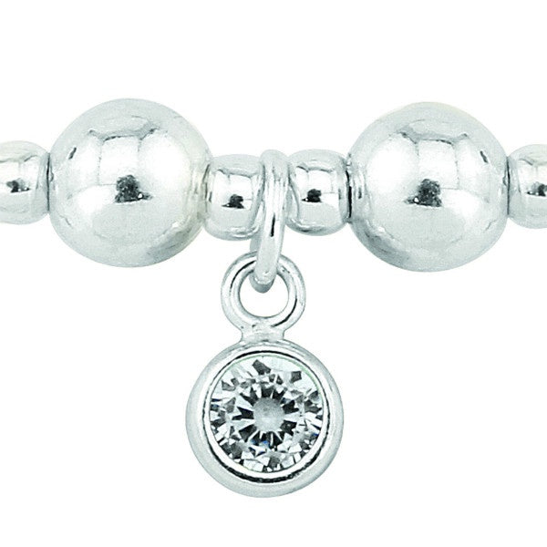 Silver and Crystal CZ April birthstone bracelet Bracelet Trink   