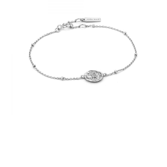Silver emblem beaded bracelet Bracelet Ania Haie   