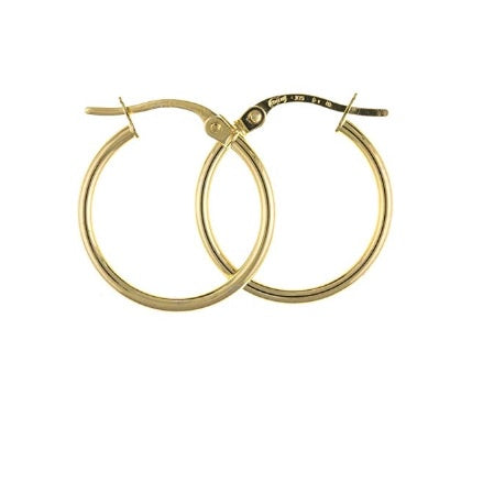 9ct yellow gold lightweight 18mm creole hoop earrings Earrings Ian Dunford   