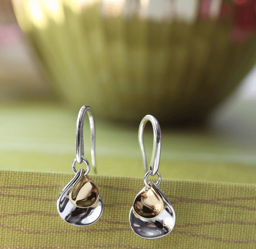 Enchanted Petal Golden Drop Earrings Earrings Kit Heath