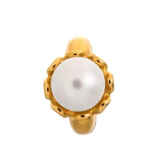 Endless gold white pearl flower charm Charm Endless   