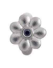 Endless Silver black CZ flower charm Charm Endless