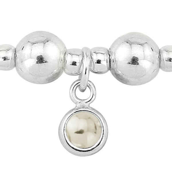Silver and Pearl June birthstone bracelet Bracelet Trink   