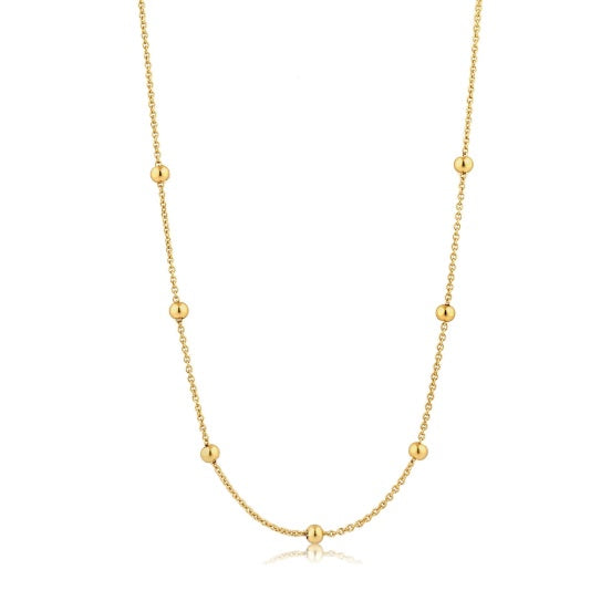 Gold orbit beaded necklace Necklace Ania Haie   