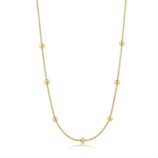 Gold orbit beaded necklace Necklace Ania Haie   