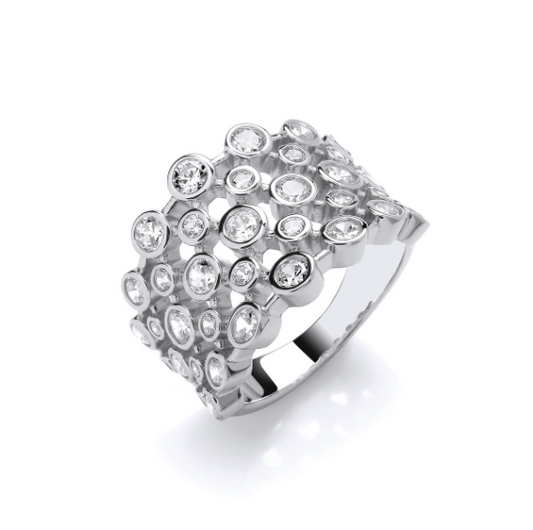 Silver Fantasy Bubbles Ring Ring Cavendish French   