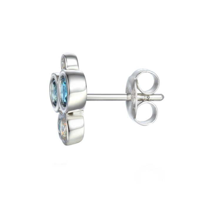 Silver Fantasia Symphony Blue Earrings Earrings Amore   