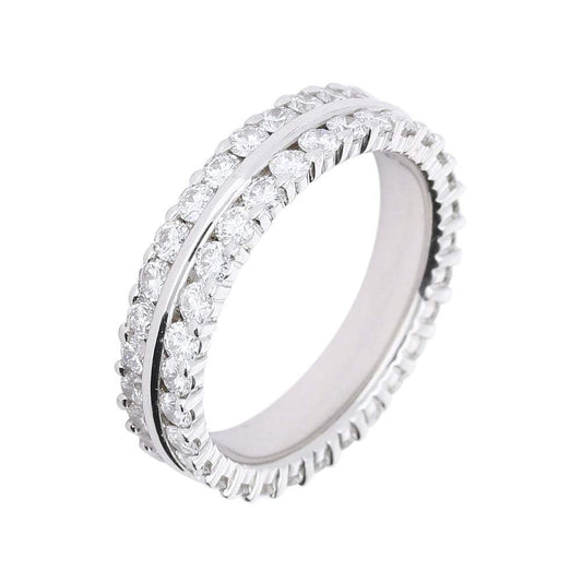 Furrer Jacot 18ct white gold band with 2 rows of diamonds Ring Furrer Jacot   