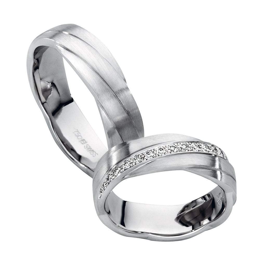 Furrer Jacot white gold TWVS 0.12ct diamond wedding ring Ring Furrer Jacot   