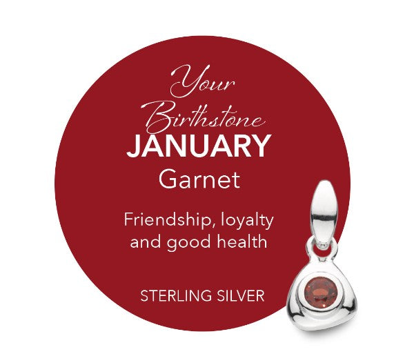 January Birthstone Garnet Tag Necklace - Free Engraving Pendant Kit Heath   